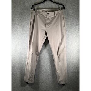AVIATOR USA Men Gray Slim Chinos Pants Size 34x30 Stretch Modern Casual Trousers